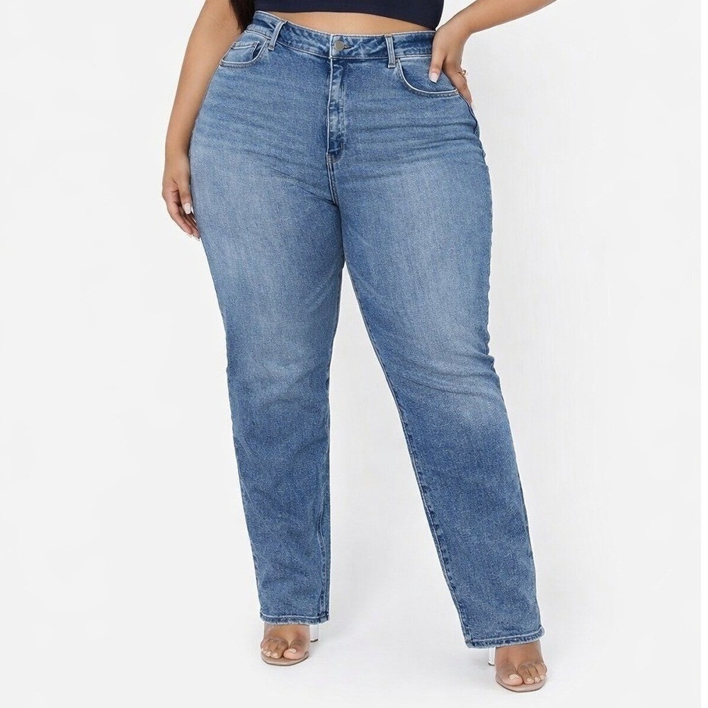 Bridge by GLY High Rise‎ Straight Jeans Women 24W Blue NEW